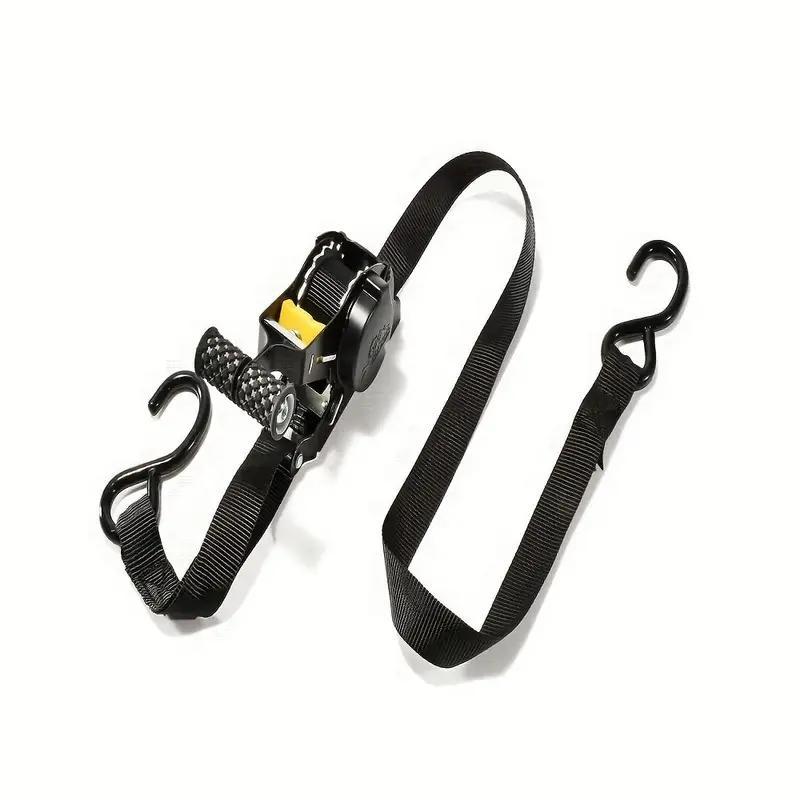 Motorcycle Tie Down Strap Kit, Motorcycle Tie Down Strap with Ratchet Tie Down Straps, Reliable Durable Tie Down Strap for Fixing Electric Appliances and Motorcycles 2