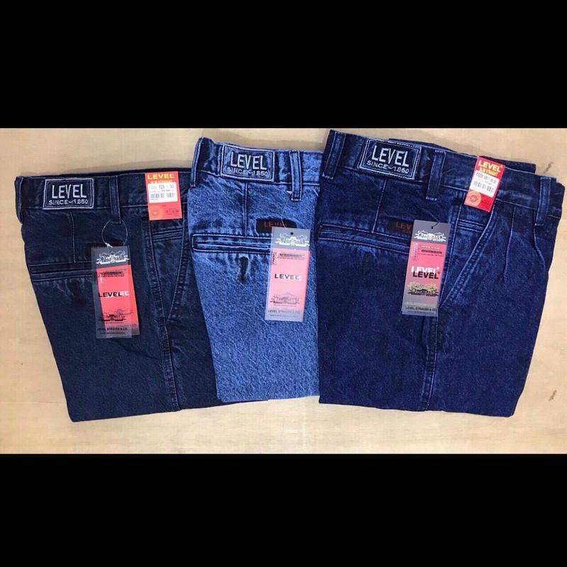 Quần bò túi chéo nam trung niên dáng thụng chất dày dặn đẹp