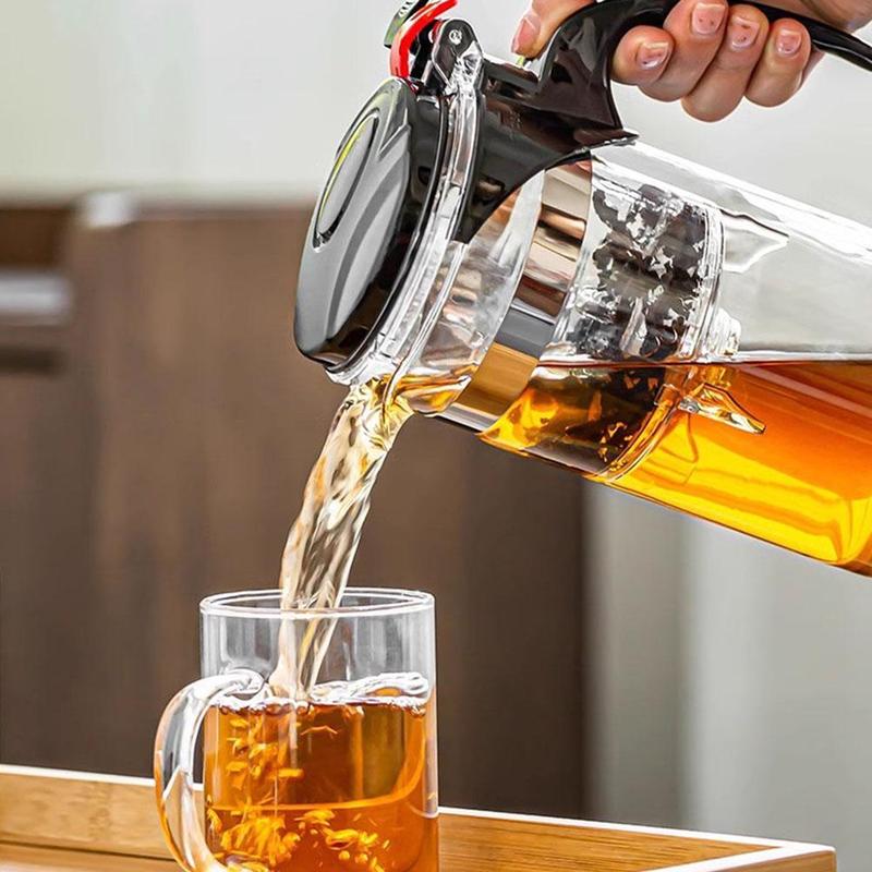 Ấm trà thủy tinh có lọc cà phê thủy tinh Ấm trà thủy tinh có bộ lọc Ấm pha trà Ấm trà có dụng cụ pha 0