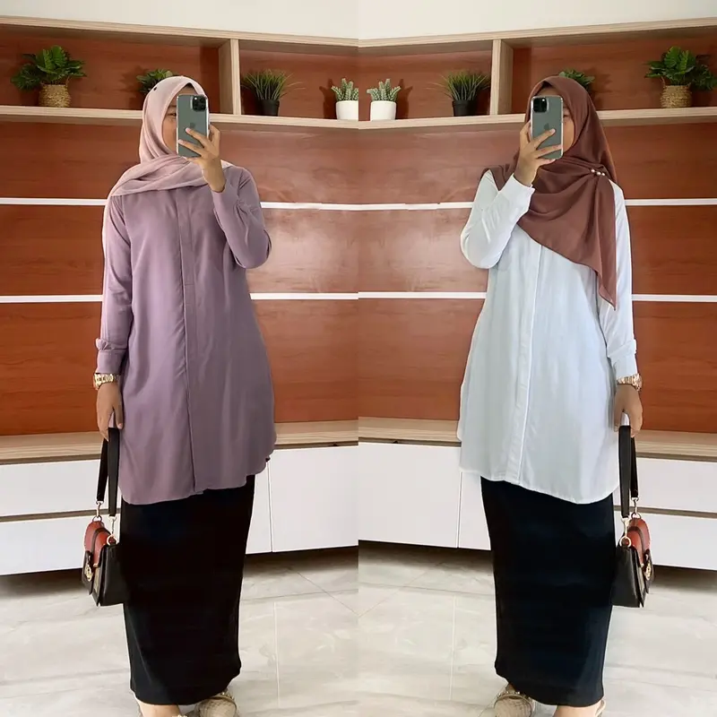 Zalfaoutfit ALINA tunik kerja rayon polos 5