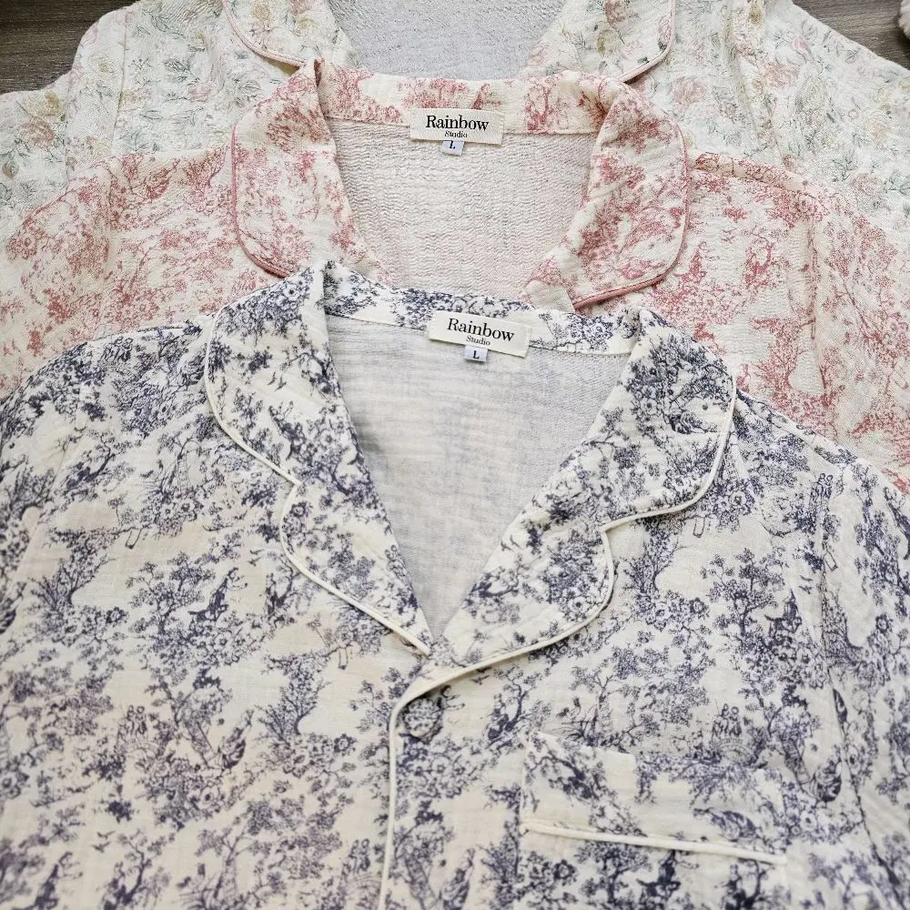 Pijama tay ngắn quần dài xô muslin
