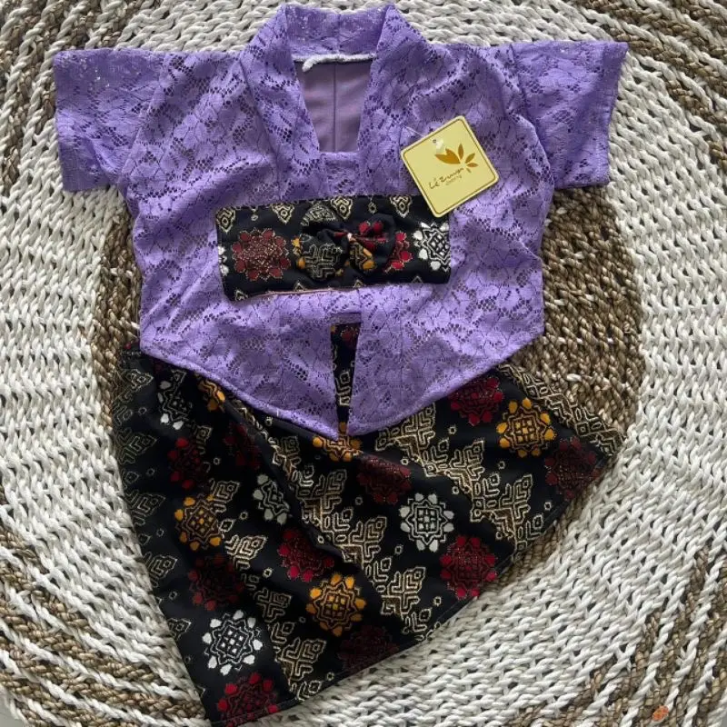 Kebaya Anak Newborn 7 bulan - 2 Tahun / Kebaya Tedak Siten Kutubaru Brokat Bayi Perempuan 6