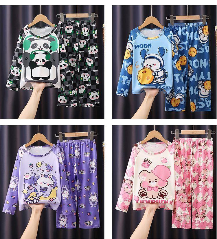 Product Introduction of Bộ Đồ Ngủ Trẻ Em, Hàng Mới Về, Mỏng Và Dài Tay, Thích Hợp Cho Mùa Xuân Và Mùa Thu, Cho Bé Gái, Trẻ Em Trung Và Lớn, Thiết Kế Hoạt Hình, Quần Áo Điều Hòa Không Khí, Bộ Quần Áo Mặc Nhà 4