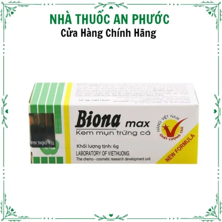 (COMBO 3 HỘP) Kem bôi mụn thâm biona max hiệu quả chai 6g