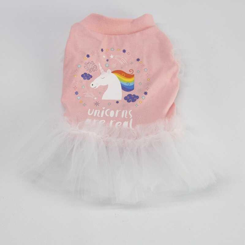 TLB Spring Summer Thin Pet Parent Child Puff Skirt T shirt Teddy Cat Bullfighting Golden Hair Aladog Clothes 4