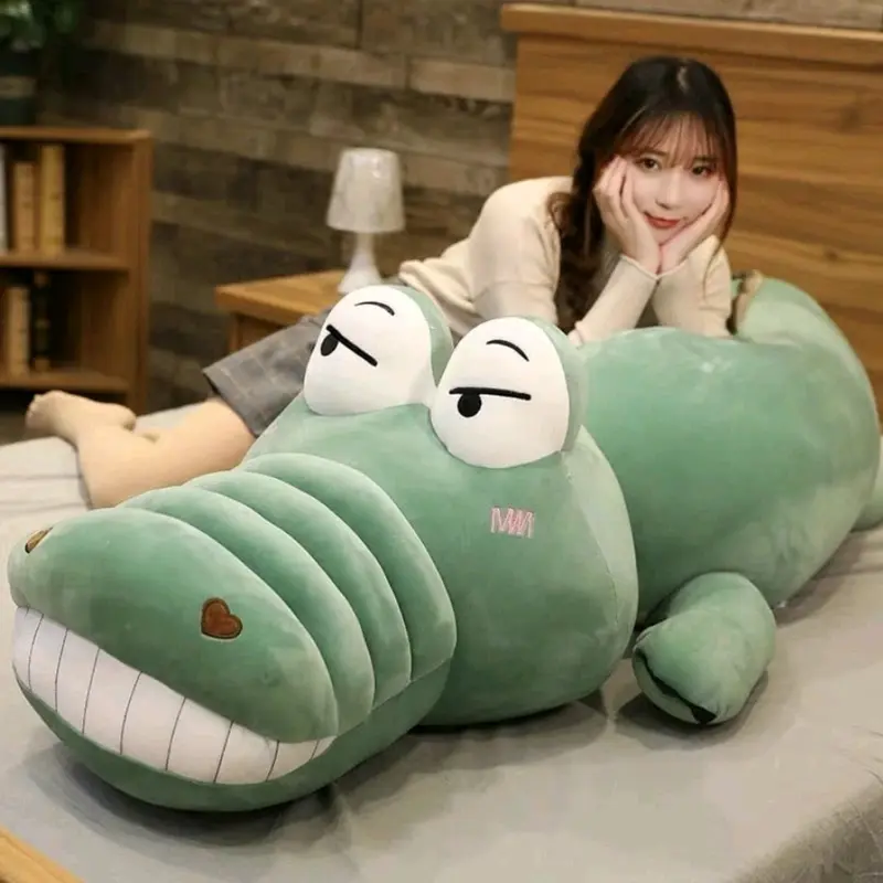 [KHỔ VẢI 1M8 ] GẤU BÔNG CÁ SẤU NGÁO giá tại xưởng có khóa kéo siêu dễ thương Thú Bông Thú Nhồi Bông Đồ Chơi Phát Nhạc Toy 0