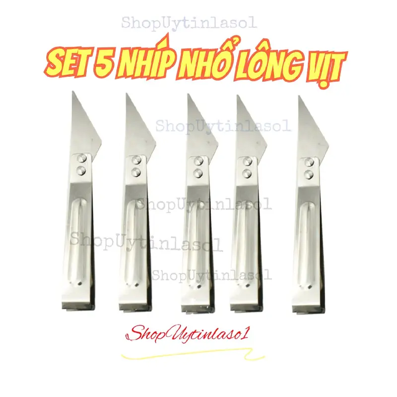 Set 5 cây nhíp nhổ lông vịt gà làm lòng mề 0