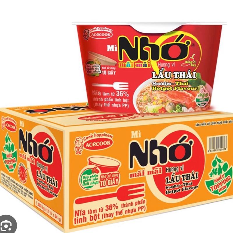 1 Thùng Mỳ Bát Tô Nhớ  Hạt Rẻ   Cay - Hương Vị Tôm Chua Cay Đặc Trưng - Miến mì