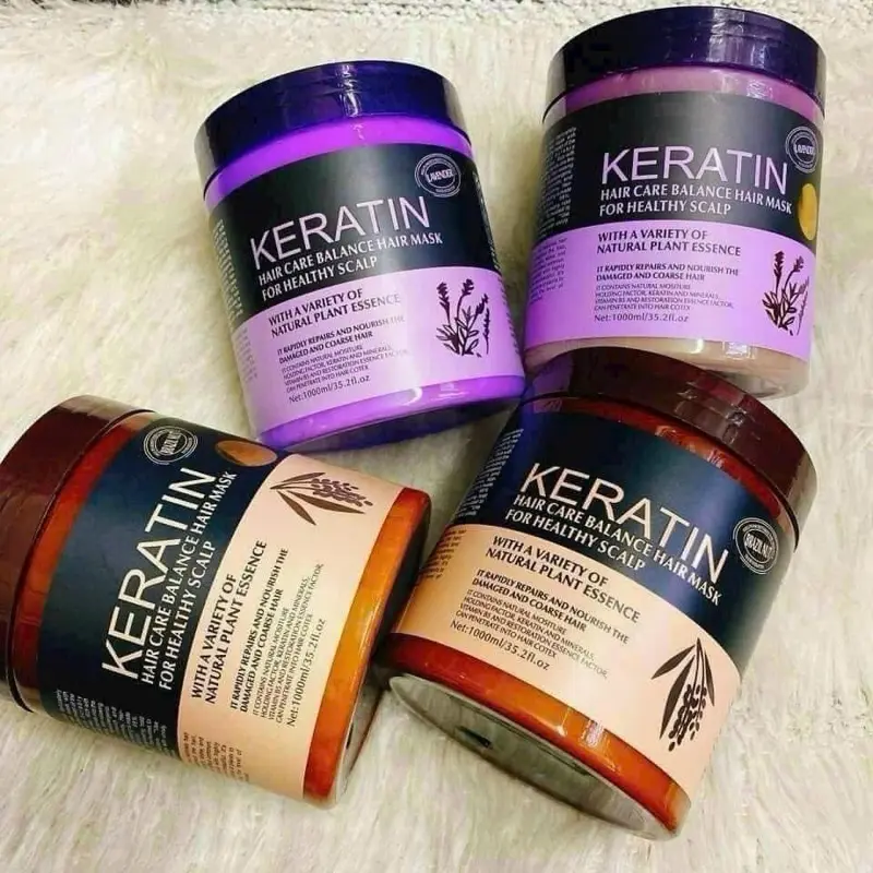￼KEM Ủ TÓC KERATIN COLLAGEN 1000ML 2 Loại Keratin Và Lavender Mẫu Mới 2025
