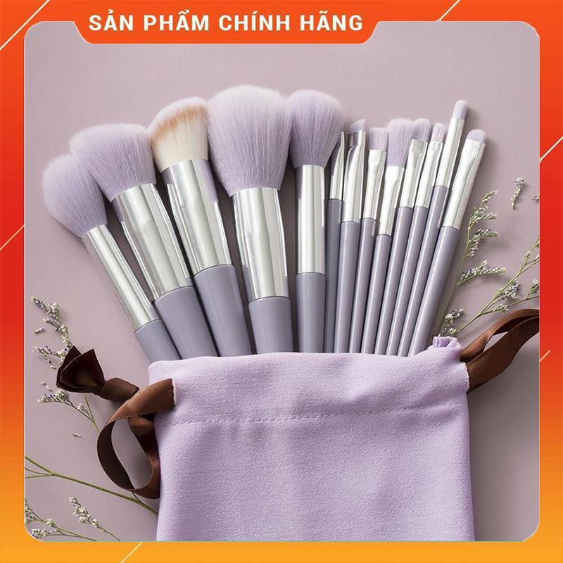Bộ 13 cọ trang điểm siêu mềm bao gồm cọ mắt che khuyết điểm má hồng môi - đồ mỹ phẩm chất lượng. HOT