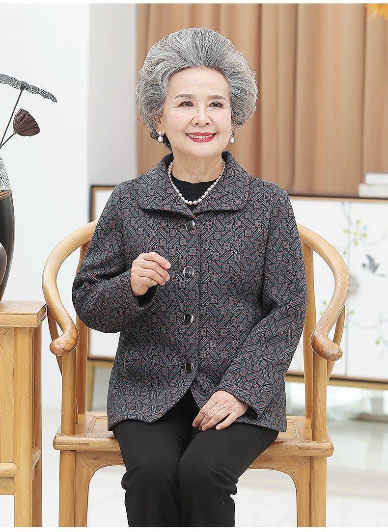 Product Introduction of Bộ Đồ Mùa Thu Và Mùa Đông, Bà Ngoại, Dành Cho Phụ Nữ Trung Người Già Và Cao Tuổi, Mẹ, Quần Áo Mùa Đông, Dành Cho Phụ Nữ Mỏng, 60-70 Tuổi, Quần Áo Cũ 15