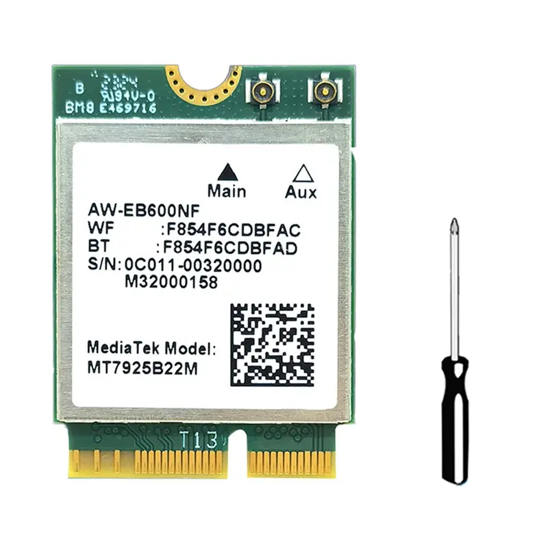 Bộ điều hợp thẻ WiFi MT7925 WIFI 7, 5400Mbps, M.2, Triple Band, 2.4G / 5G / 6G, Bluetooth 5.3, cho Win10 / Win11 Linux 4