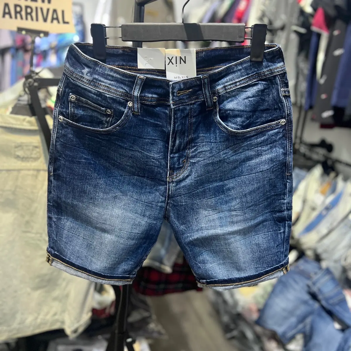 Quần Short Jean nam chất đẹp xịn có độ co dãn form Slimfit ôm  vừa  phải  mặc  trên  gối 1 chút trẻ  trung mặc hàng ngày hoặc du lịch Menswear Có Túi Pants jeans quan