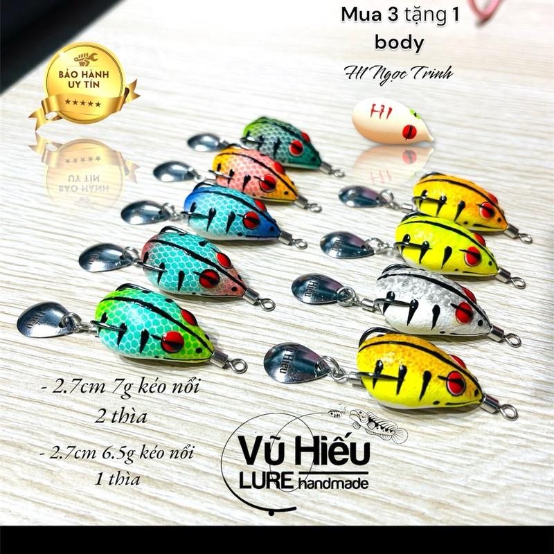[Vũ Hiếu] Nhái hơi H1 bản Limeted mini 2.7 chì đúc siêu nhạy,chống móm tốt,hàng chất lượng thương hiệu độc quyền,trang bị lưỡi BKk và tất cả phụ kiện thái chống rỉ cao Đi Câu Fishing