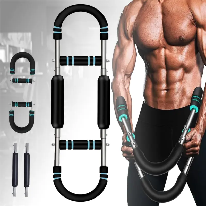 Mr Sculpt Gorilla Bar, U-Shape Twister Arm Trainer, 40-150lbs Adjustable Forearm Strengthener, Chest Exerciser for Men, Gorilla Bar Chest Exercise (Red(100-150 lbs