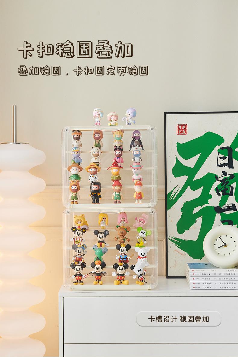 Product Introduction of Luxury Bag Storage Box Acrylic Hand-Made Display Stand Magnetic Transparent Doll Dustproof Display Box Organiser 20