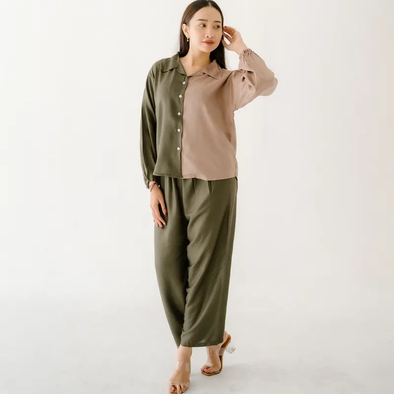 Setelan Kemeja Paula Pettren || Casual Set "Pakaian Wanita" Rayon Grade A 1