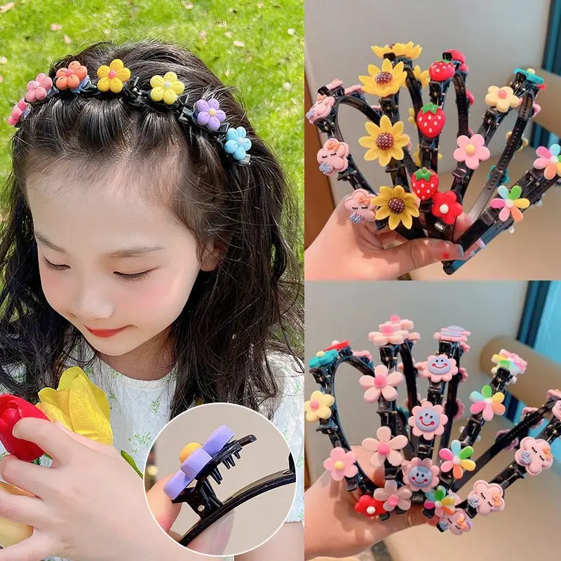 Korean Girls Headband Cute Baby Hair Hoop Braided Clip Hairband