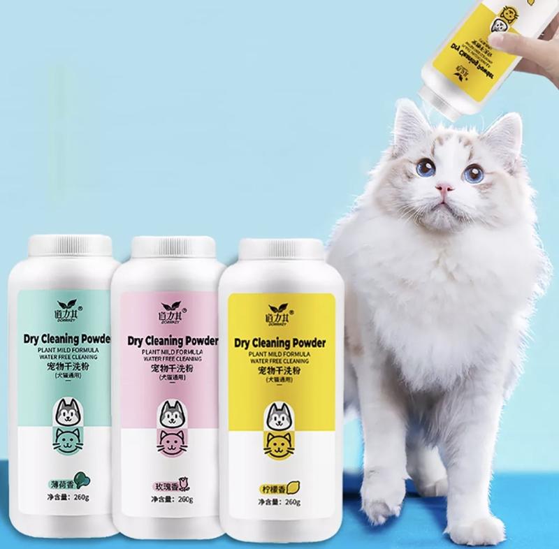 [MẪU MỚI]  Sữa tắm bột tắm khô cho chó mèo DACOTE dùng một lần chống ve rận 260g