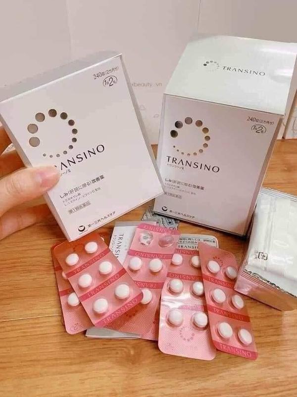 Hôp Trắng - VIÊN UỐNG HỖ TRỢ GIẢM NÁM TRANSINO NHẬT 3
