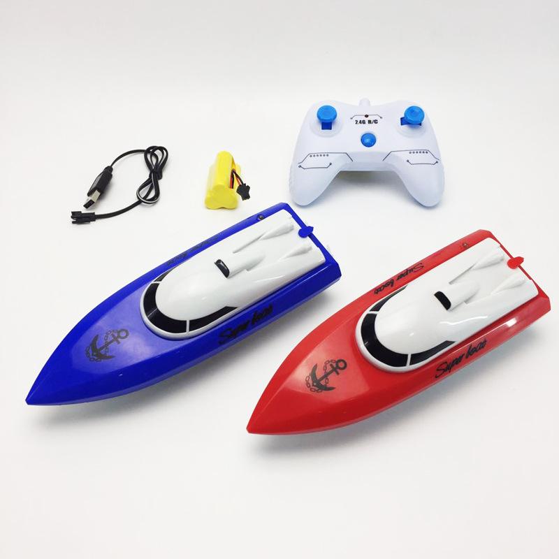 Product Introduction of 2.4G wireless remote control boat electric boat model charging high speed remote control speedboat with flashing lights children's toys 5