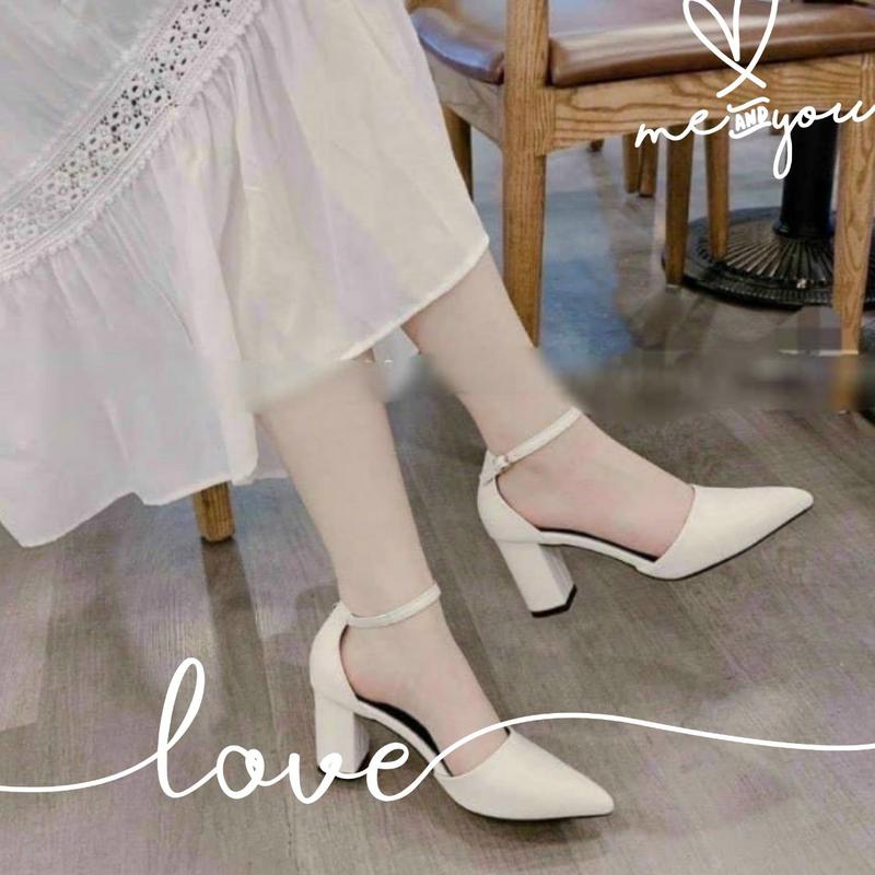 Giày sandan cao gót bít hậu 5cm đến 7 cm Nữ Shoes DéP