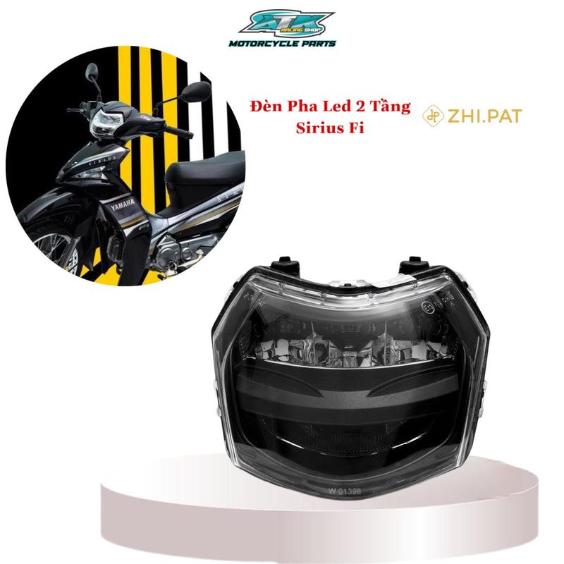 Đèn pha led 2 tầng ZHI.PAT xe sirius Fi 2019 Xi Nhan