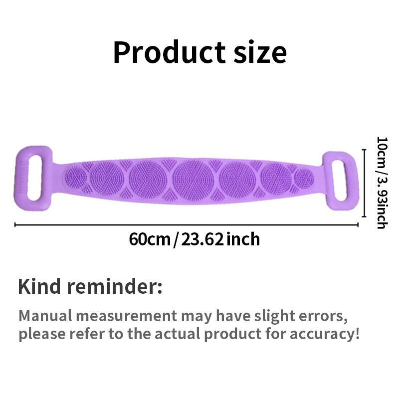 Product Introduction of Silicone Bath Belt, 1 Set Back Scrubber Towel, Back Massage Belt, Bathing Accessories for Home Bathroom, Bathing Loofah Supplies 2