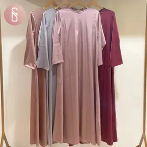 Syifa Myshawl Inner Dress Jumbo Polos Matt Silk Ld Up To 140 Gamis Jumbo Hitam Casual Bumil Muslim Wanita