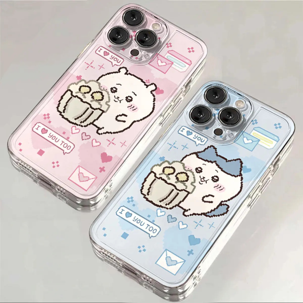 Ốp Điện Thoại Mềm Trong Suốt TPU Họa Tiết Pixel Hoạt Hình, Thích Hợp Cho iPhone 11, 12, 13, 14, 15, 16PROMAX, 7, 8SE PLUS, X, XR, XSMAX, Chống Sốc Và Hấp Thụ Sốc, Thiết Kế Chiikawa Dễ Thương