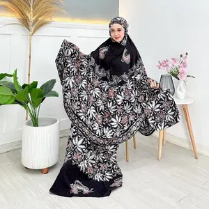 Mukena dewasa jumbo batik cap atasan bawahan rayon muslim karet Cantik Nyaman