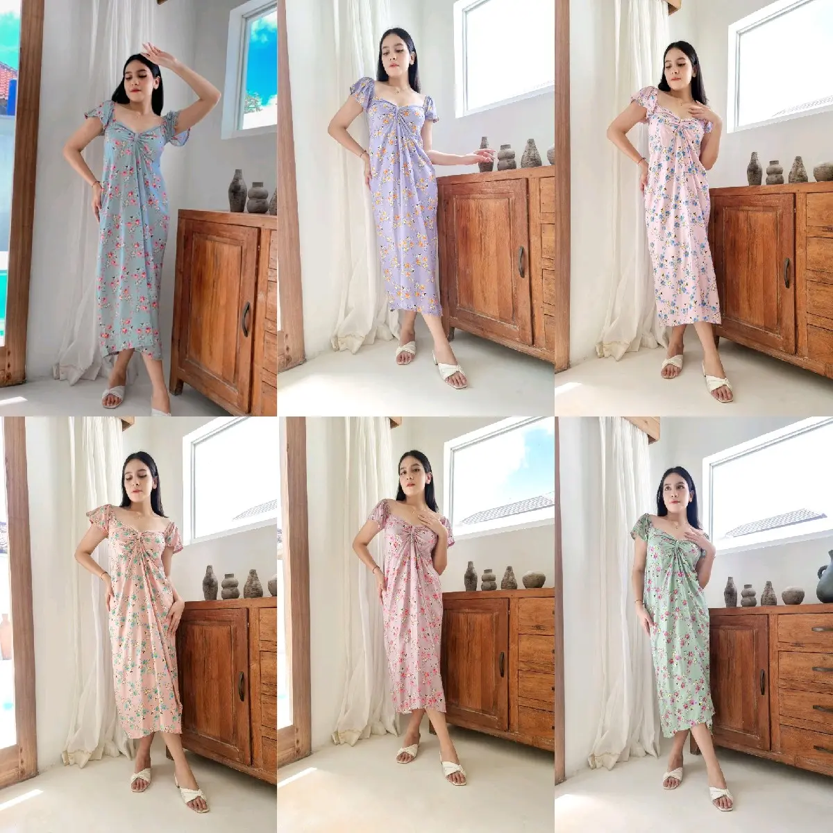 Daster ellisa motif bunga