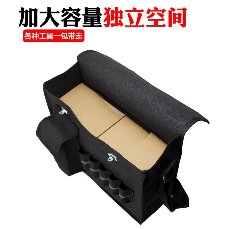 Bộ dụng cụ đa chức năng, Bộ sưu tập 15000 người, Màu đen với lớp lót thêm vải, Túi thợ điện, Túi lưu trữ phần cứng chống mài mòn, Thích hợp cho công trường xây dựng, Bảo vệ Lao động, Túi lớn sửa chữa, Năm 2025 2