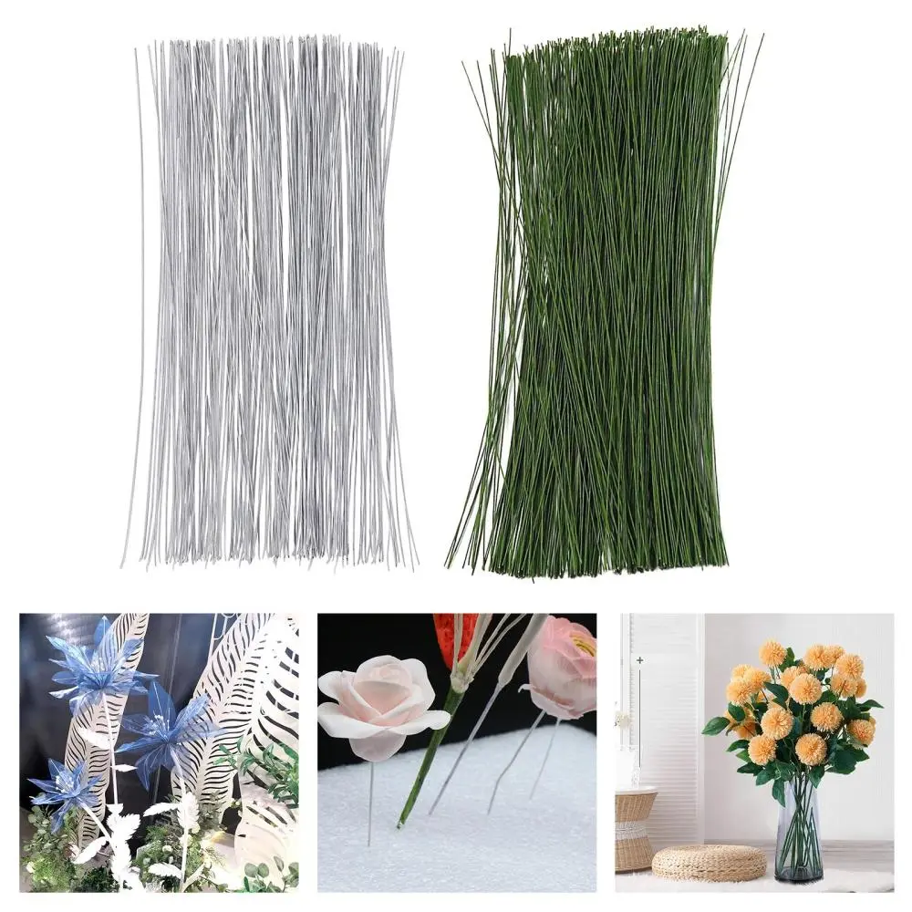 Floral Wire - 200 Pieces Flower Wire, Floral Stem Wire for Florist Flower Arrangement, Bouquet Stem Warpping and DIY Craft, 14 Inches