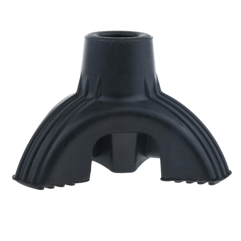 Black Tripod Anti Slip Rubber Replacement  Cane Stick Crutches 5/8 inch 3/4 inch 3