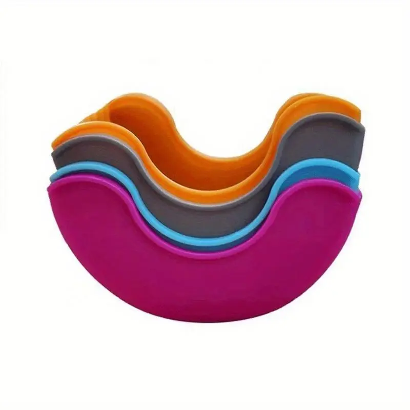 Silicone Burger Clip (4 Counts/set), Portable Non-contact Burger Holder, Retractable Burger Tray, Kitchen Baking Tool 0