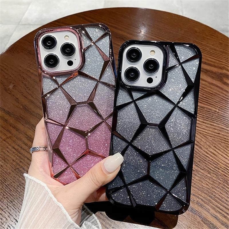 Glitter Case iPhone 11 12 13 14 15 Pro max 14 15 plus Luxury Gradient Hard Casing iPhone 15 14 13 12 11 Pro max 14 15 plus 2