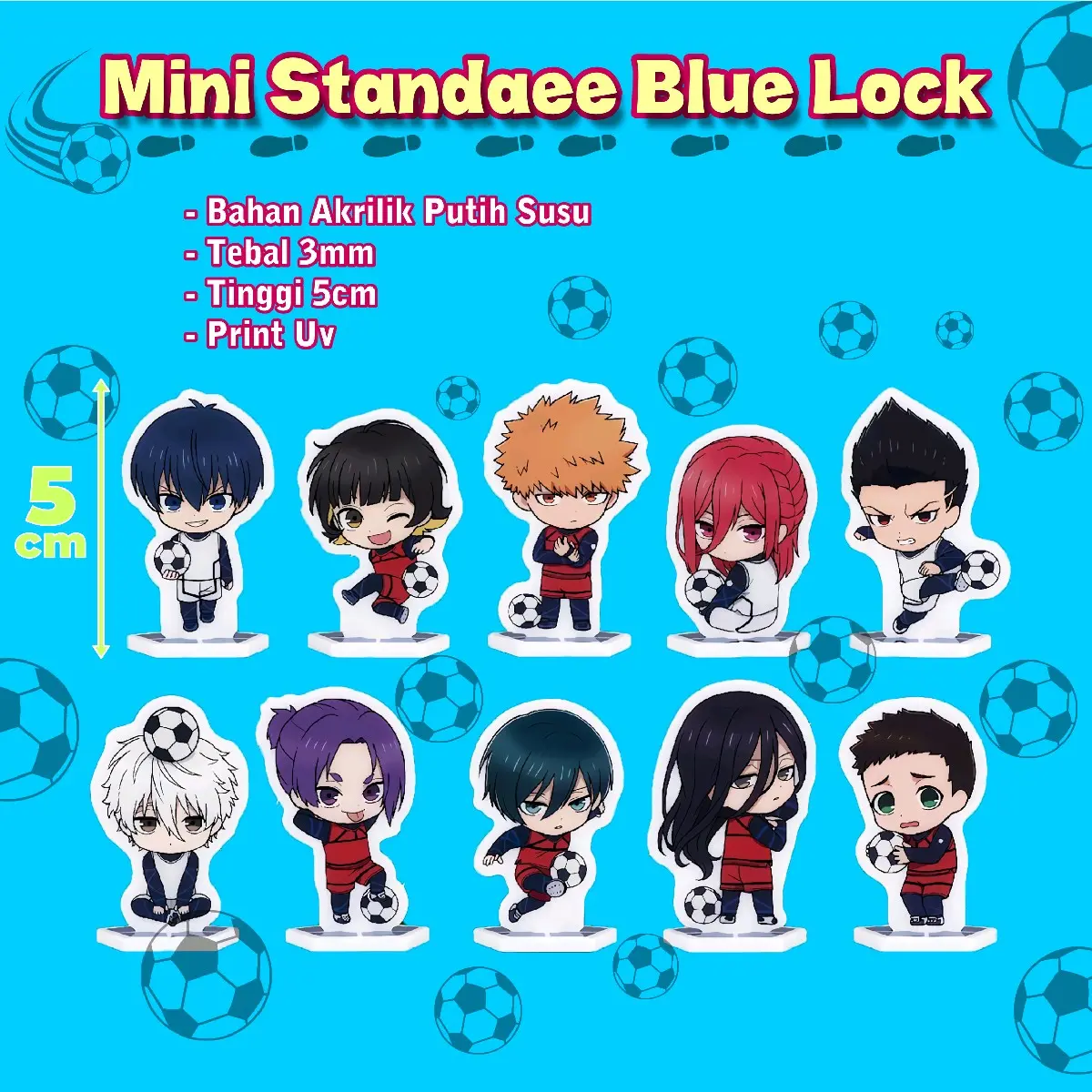 Mini Standaee Akrilil Anime Blue Lock