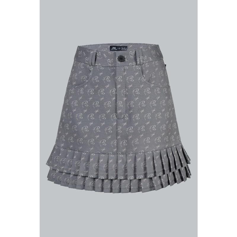 Set Áo croptop cổ đức cách điệu đính nơ in họa tiết 2T06.2502K, Chân váy họa tiết xếp ly 2 tầng 4S06.2502K JM Dress Design 5