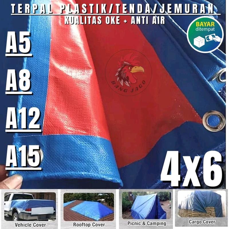 terpal a12 ukuran 4x6 4x7 4x8  untuk tenda truck Tahan air camping outdoor lebar 2