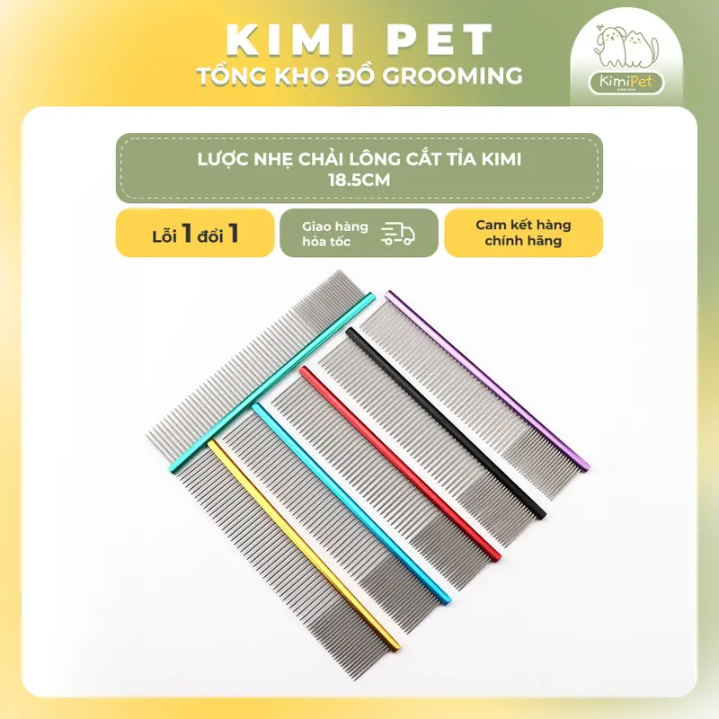 Lược nhẹ chải lông cắt tỉa KIMI 18.5cm chuyên dụng grooming cho thú cưng 0