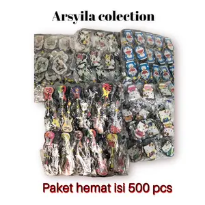 Paket hemat isi 500 pcs souvenir gantungan kunci murah campur Ganci Chains