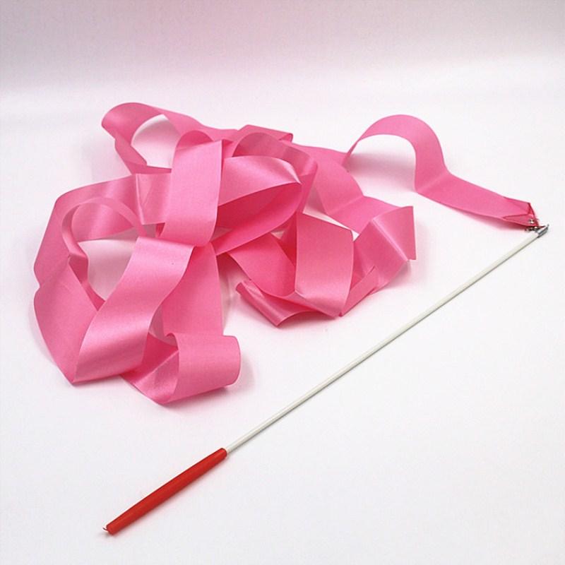 Product Introduction of 2 Meters 4M 6M Colorful Gym Ribbons Dance Ribbon Rhythmic Art Gymnastics Ballet Streamer Twirling Rod Rainbow Stick Training 4