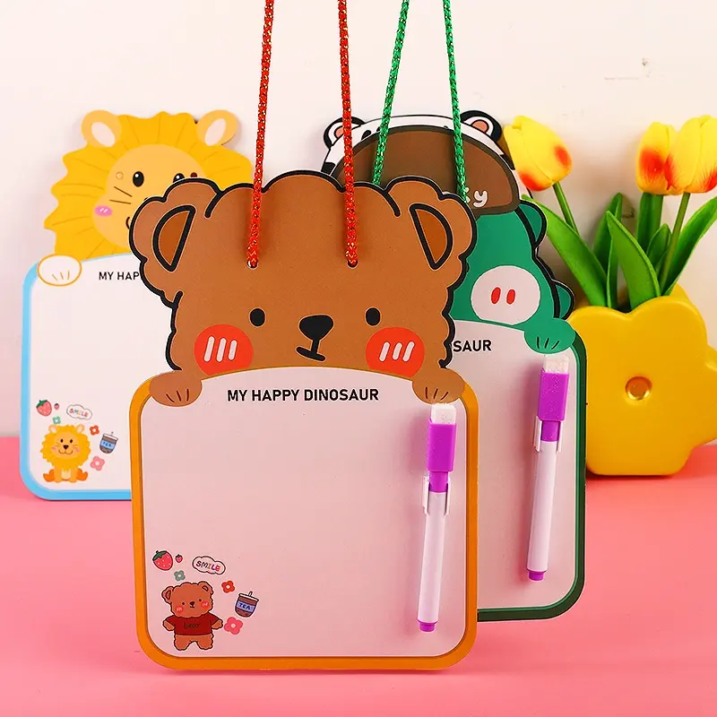Papan Tulis Belajar Edukasi Anak Karakter Whiteboard Mini Toys Free Spidol Bisa Dihapus HM033 - XOBOX 5