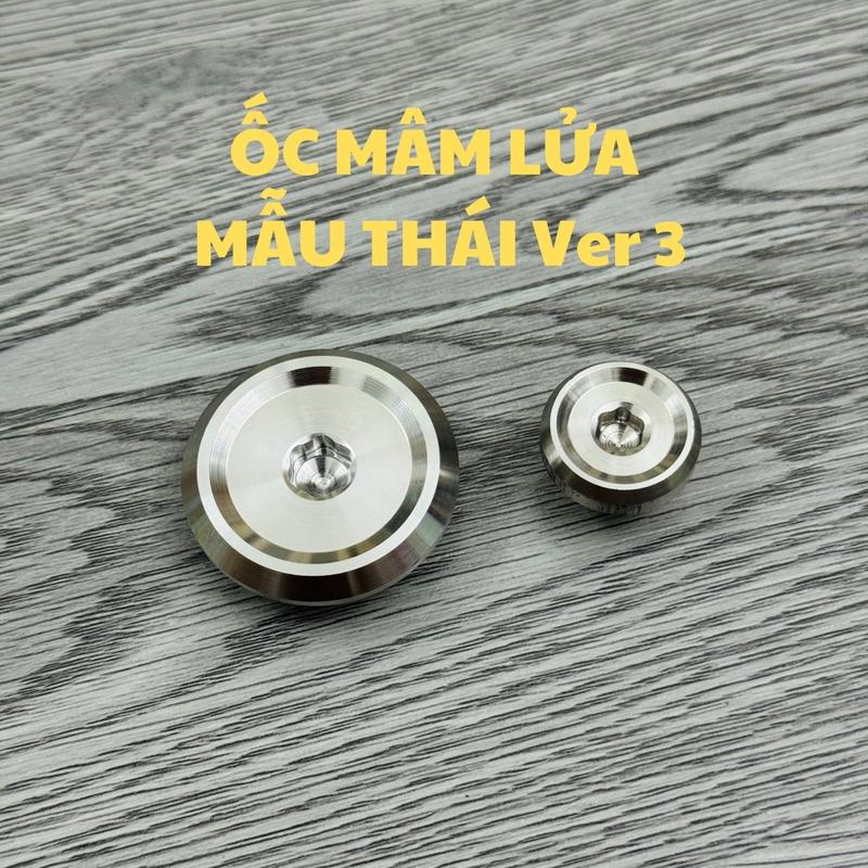 Ốc Mâm Lửa Mẫu Thái V3 Inox304 CNC Gắn Các Dòng Xe Không Rỉ Sét