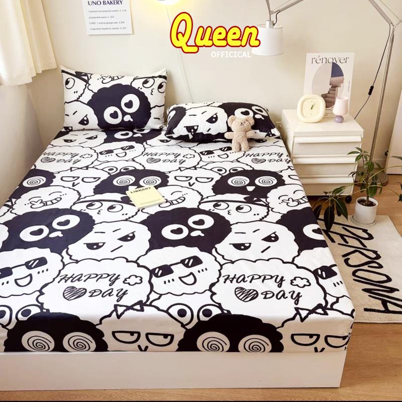 bộ 3 MÓN ga giường và 2 vỏ gối bộ drap giường m2.m4.m6.m8 cotton 3D bo chun miễn phí, được chọn mâu