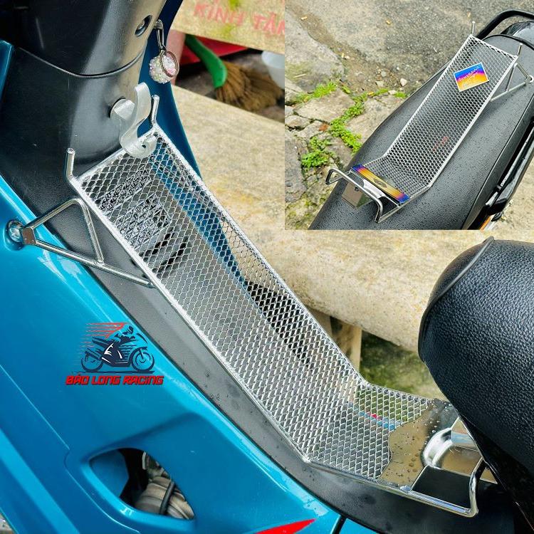  Baga Lưới INOX XIKEN gắn xe máy WAVE Nhỏ kèm tem Titan và Phụ Kiện 