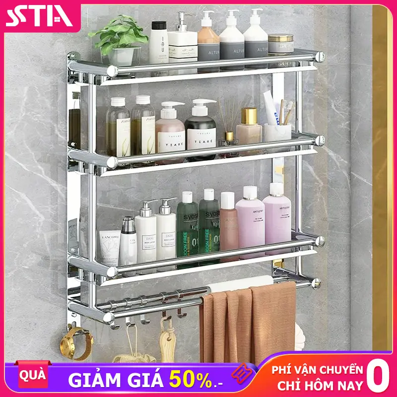 Sta Giá treo khăn nhà tắm Inox 304 Giá Treo Đồ Nhà Tắm Nhà Gắn Tường