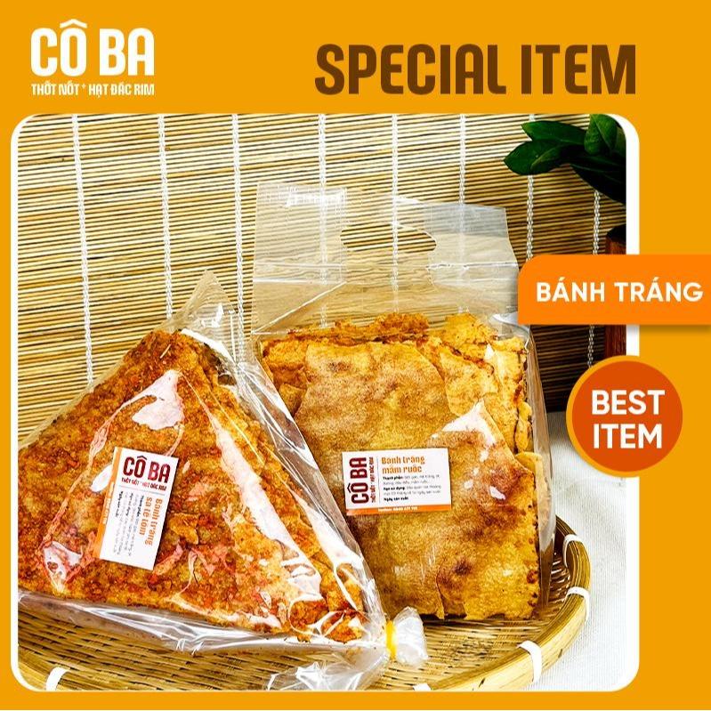 Bánh Tráng Mắm Ruốc và Sa Tế Tôm Cô Ba - Food Ăn Vặt Cay Snack combo sum vay banh