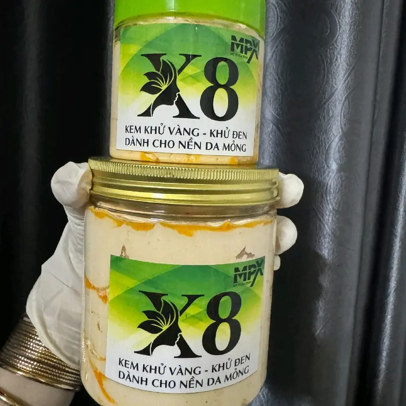 Kem X8 tẩy đen khử vàng dành cho nền da mỏng ít ( không bnl ) thương hiệu MPX 4